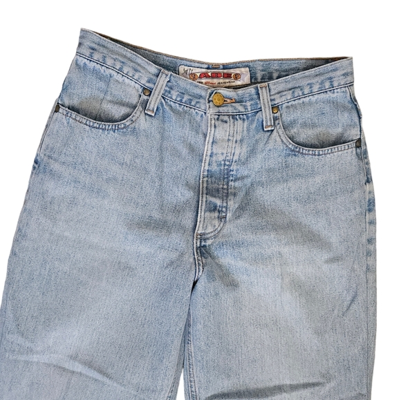 ABE for Honest Jeans wear Vintage Wide Leg Undone Hem Button-fly Jeans 90s Y2K - Picture 3 of 9